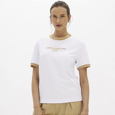 Camiseta Easy Lança Perfume Regular In26 Off White Feminino