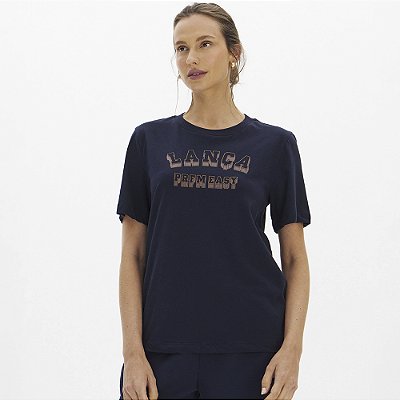 Camiseta Easy Lança Perfume Manga Curta In26 Azul Feminino