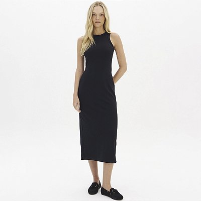 Vestido Midi Easy Lança Perfume Jacquard In26 Preto Feminino