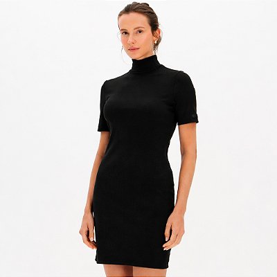 Vestido Curto Easy Lança Perfume Relevos In26 Preto Feminino