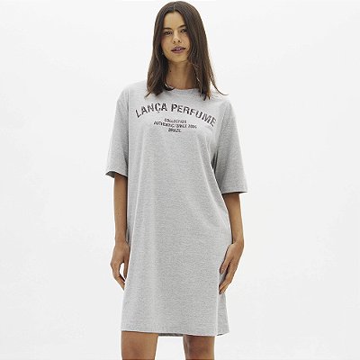 Vestido Curto Lança Perfume Tdress In26 Cinza Feminino