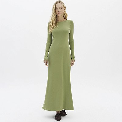 Vestido Super Mid Easy Lança Perfume Eva In26 Verde Feminino
