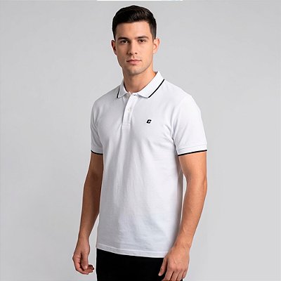 Camisa Polo Colcci Logo Line Ou26 Branco Masculino