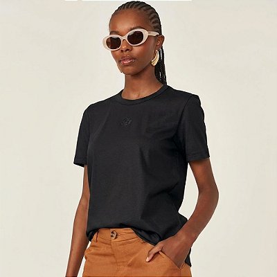 Camiseta Colcci Mid Iconic In26 Preto Feminino