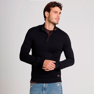 Suéter Tricot John John Henry Black In26 Preto Masculino