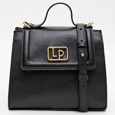 Bolsa Tote Lança Perfume Enfeite Metal Ou26 Preto Feminino