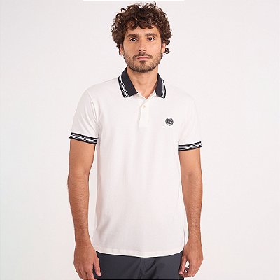 Camisa Polo Colcci Piquet Special In26 Off White Masculino