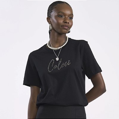 Camiseta Colcci Shine In26 Preto Feminino
