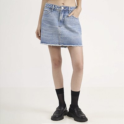 Saia Jeans Colcci Classic In26 Azul Feminino