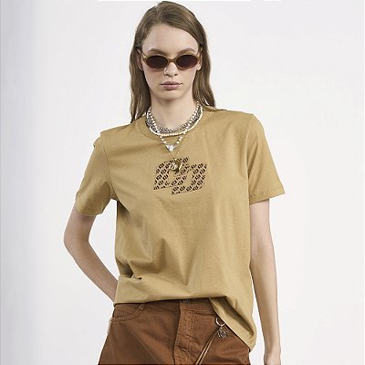 Camiseta Colcci Monogram In26 Bege Feminino