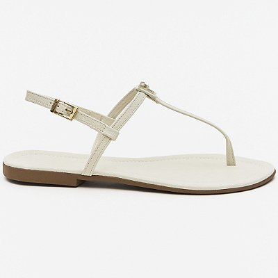Rasteira Easy Lança Perfume Enfeite In26 Off White Feminino