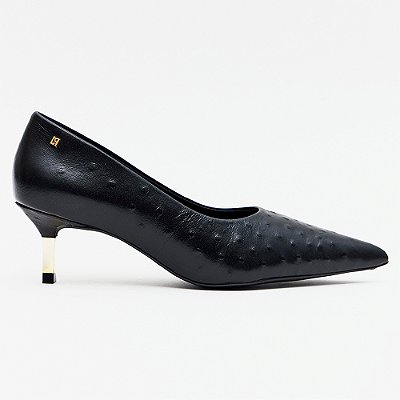 Scarpin Lança Perfume Couro Bico Fino In26 Preto Feminino
