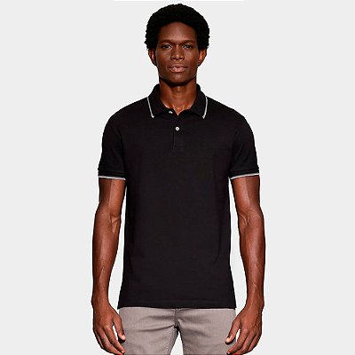 Camisa Polo Aramis Basic 4 Frisos In26 Preto Masculino