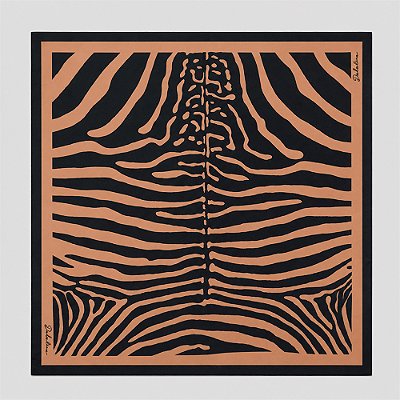 Lenço Dudalina Zebra In26 Marrom Feminino