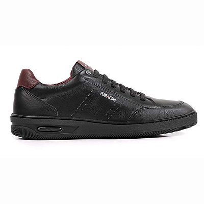 Sapatênis Couro Ferracini New Blady 2630C Preto Masculino