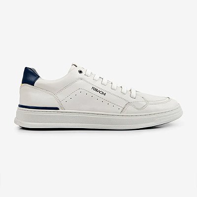 Sapatênis de Couro Ferracini Gold Fr 2071A Branco Masculino