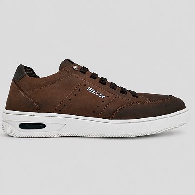 Sapatênis Couro Ferracini New Blady 2630D Marrom Masculino