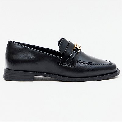 Mocassim Easy Lança Perfume Enfeite In26 Preto Feminino