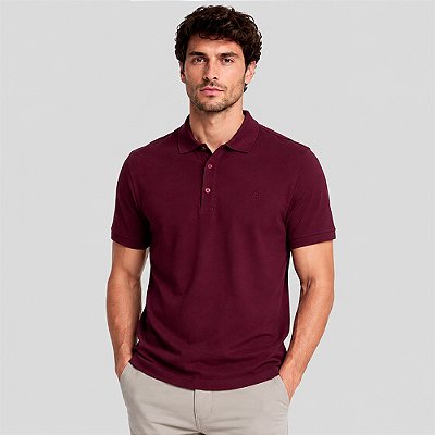 Camisa Polo Dudalina Essential Color In26 Bordô Masculino