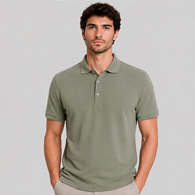 Camisa Polo Dudalina Essential Color In26 Verde Masculino
