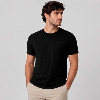 Camiseta Dudalina Basic In26 Preto Masculino