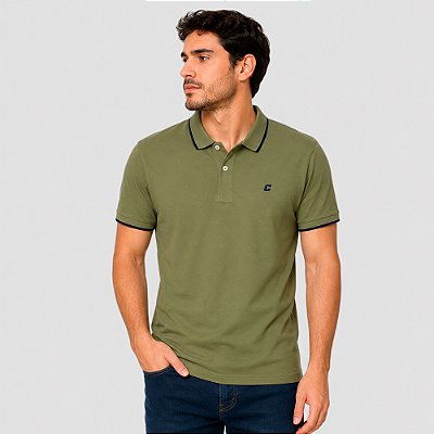 Camisa Polo Colcci Piquet Logo Fx In26 Verde Masculino