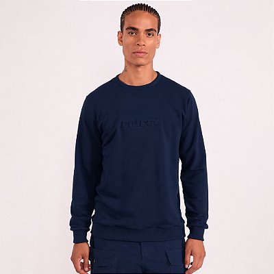 Moletom Colcci Relevo In26 Marinho Masculino