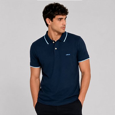 Camisa Polo Colcci Line Ou26 Azul Life Masculino