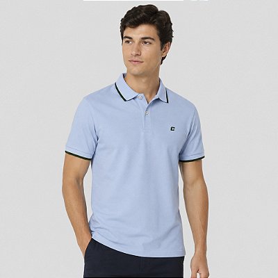 Camisa Polo Colcci Piquet Logo Fx In26 Azul Masculino