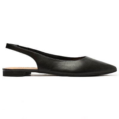 Sapatilha Anacapri Slingback Salto Rasteiro Preto Feminino