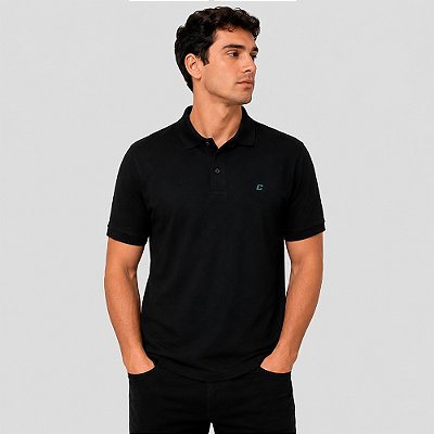 Camisa Polo Colcci Piquet Logo In26 Preto Masculino
