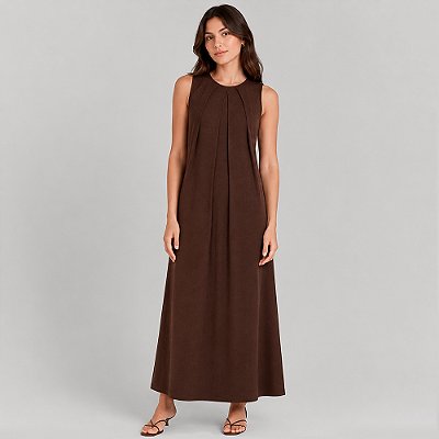 Vestido Dudalina Cecília Pr27 Marrom Feminino
