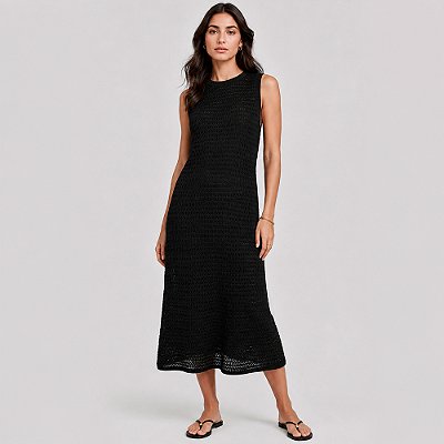 Vestido Tricot Dudalina Monica Pr27 Preto Feminino