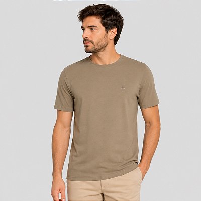 Camiseta Dudalina Essentials Pr27 Bege Masculino