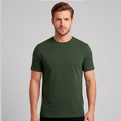 Camiseta Dudalina Essentials Color Pr27 Verde Masculino