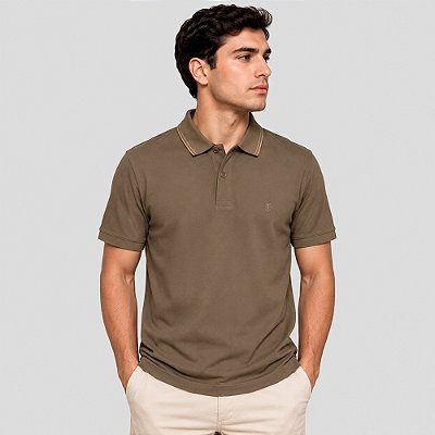 Camisa Polo Individual Comfort Basic Pr27 Marrom Masculino