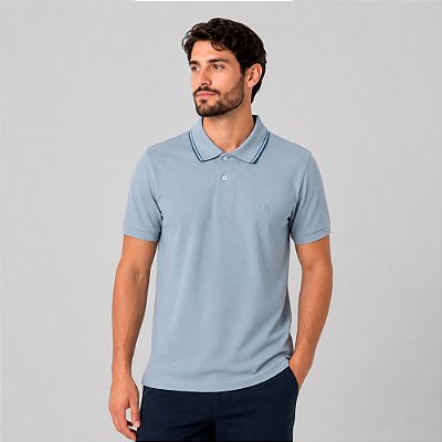 Camisa Polo Individual Comfort Basic Pr27 Azul Masculino