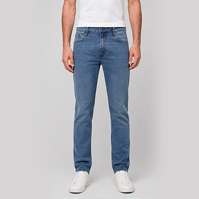 Calça Jeans Dudalina Slim Sky Vintage Pr27 Azul Masculino