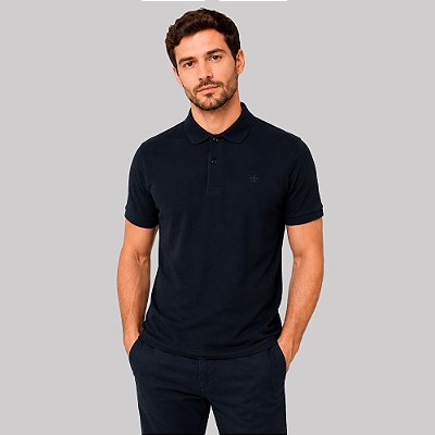 Camisa Polo Dudalina Piquet Flex Pr27 Marinho Masculino