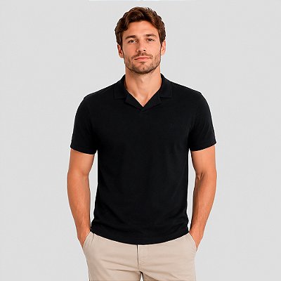 Camisa Polo Dudalina Flex Resort Pr27 Preto Masculino