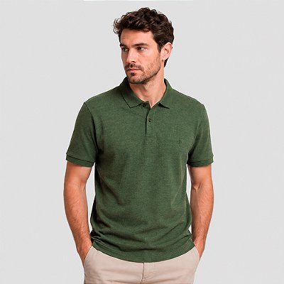 Camisa Polo Dudalina Malha Tricot Pr27 Verde Masculino