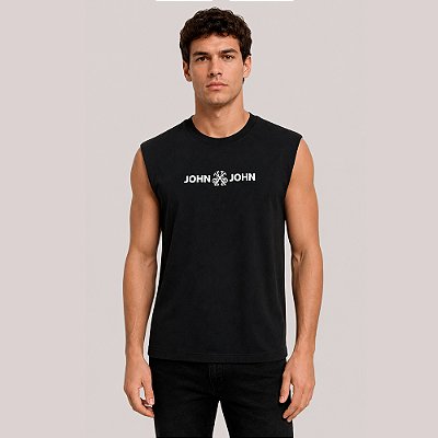 Regata John John Flat Pr27 Preto Masculino
