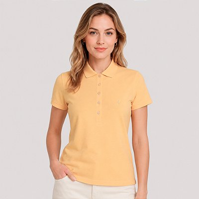 Camisa Polo Dudalina Classic Pr27 Amarelo Feminino