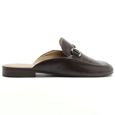 Mule Anacapri Salto Rasteiro Marrom Escuro Feminino