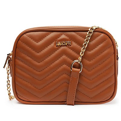 Bolsa Anacapri Tiracolo Média Matelassê Marrom Feminino