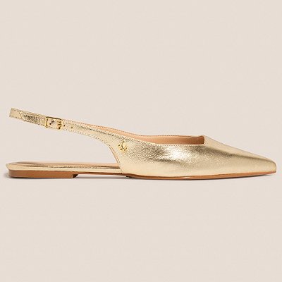 Sapatilha Dudalina Slingback Pr27 Dourado Feminino