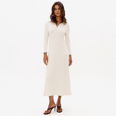 Vestido Super Midi Lança Perfume Cnl Pr27 Off White Feminino
