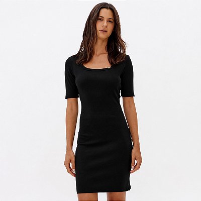 Vestido Curto Easy Lança Perfume Canelad Pr27 Preto Feminino