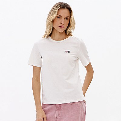 Camiseta Easy Lança Perfume Tradicio Pr27 Off White Feminino