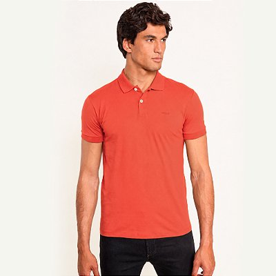 Camisa Polo Colcci Basic Pr27 Laranja Masculino